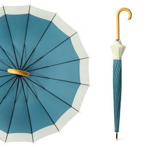 Two Tones Pastel Colour Umbrella in Duck Egg Blue