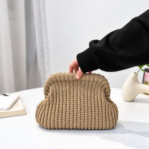 Women's Chunky Knit Cloud Clutch Bag
