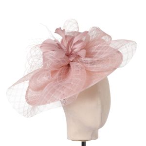Dusty Pink Ethereal Aviary Large Fascinator Hat