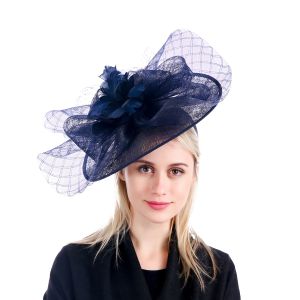Ethereal Aviary Large Stunning Fascinator in Navy
