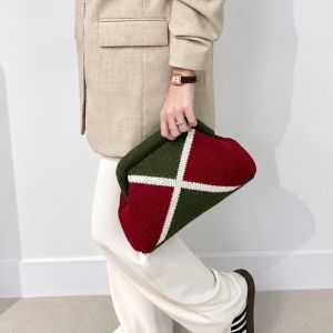 Women's Chunky Knit Cloud Clutch Bag