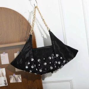 Zebra Print Diamante Shoulder Bag