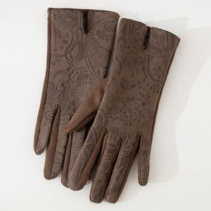 Paisley Floral Print Winter Gloves