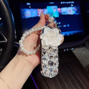 Key Charm Folding Mirror & Hair Comb with Pearls