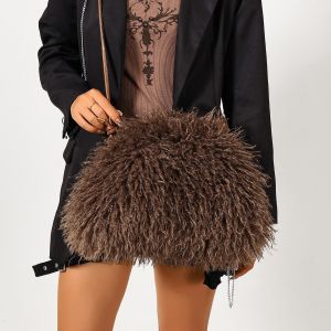 Soft Fluffy Faux Fur Shoulder Bag