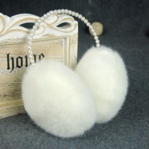 Luxurious Pearl Accented Faux Fur Earmuffs
