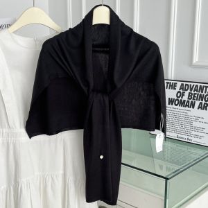Knitted Tie-Front Shoulder Wrap