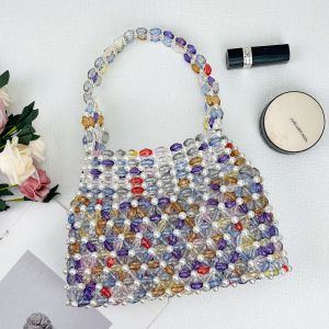 Pearl & Crystal Beaded Multicolured Bag