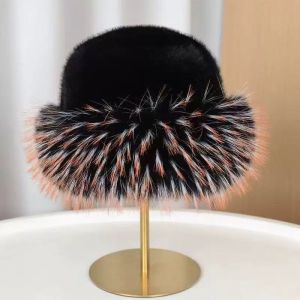 Faux Fur Winter Hat with Fluffy Trim