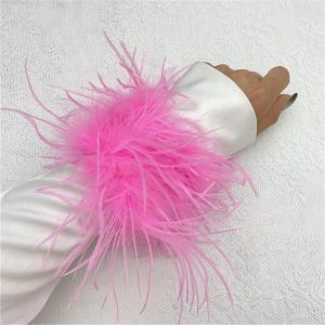Fluffy Faux Feather Wrist Cuffs