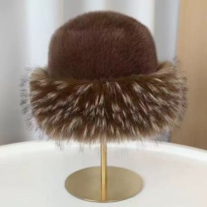 Faux Fur Winter Hat with Fluffy Trim