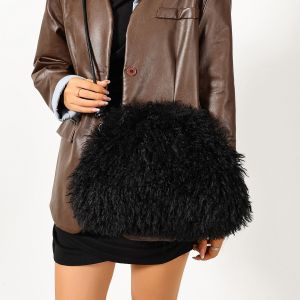 Soft Fluffy Faux Fur Shoulder Bag