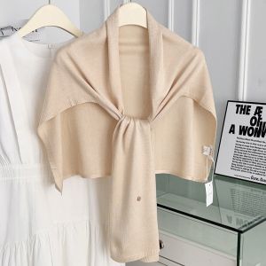Knitted Tie-Front Shoulder Wrap