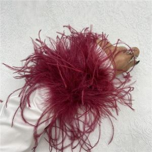 Fluffy Faux Feather Wrist Cuffs