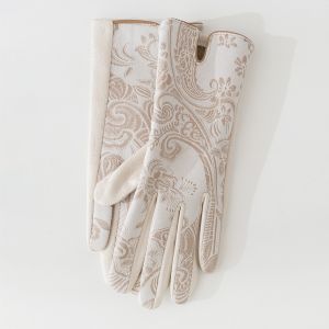 Paisley Floral Print Winter Gloves