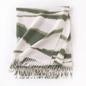 Modern Zebra Print Fringe Scarf