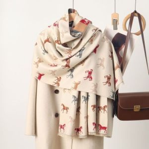 Horse Print Winter Scarf