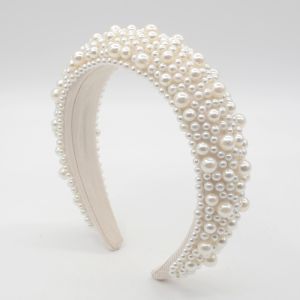 Chunky Pearl Headband in Ivory HA732