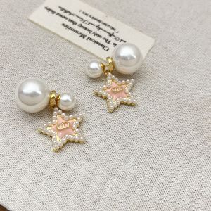 Stars and Pearls Earrings in Pink EUR562