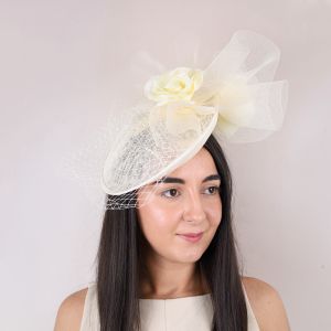 Mesh Bow & Flower Race Day & Wedding Occasion Fascinator