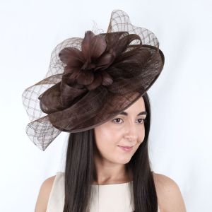 Ethereal Aviary Large Stunning Fascinator in Chocolate