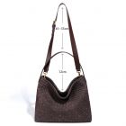 Woven Slouchy Shoulder Bag with Buckle Strap