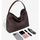 Woven Slouchy Shoulder Bag with Buckle Strap