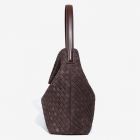 Woven Slouchy Shoulder Bag with Buckle Strap