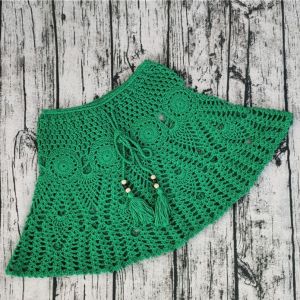 SDK094 crochet skirt in Green