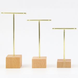 ST018 Set of 3 earrings stands in Gold