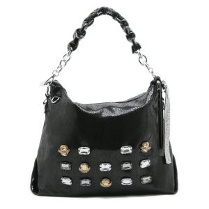 Metallic Jewells Encrusted Hobo Bag