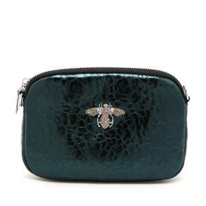 8805 Genuine leather in shimmery Emerald Green