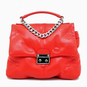 60137 super soft puffer jacket handbag in Red