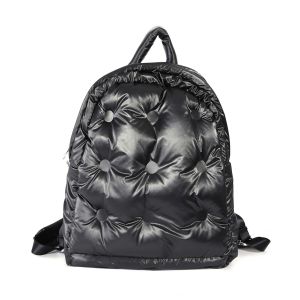 59978 oversized puffy backpack bag Black