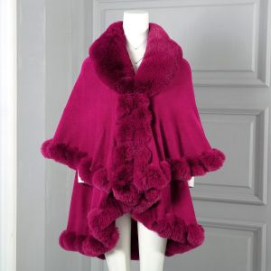 PE371 Double layer poncho in Raspberry