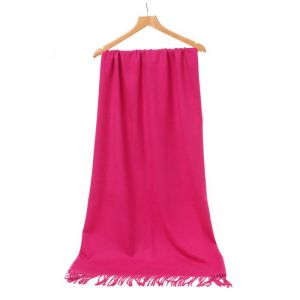 Fuchsia Pashmina Scarf with Delicate Tassels