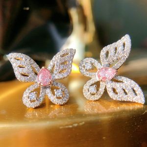EUR118 Crystal butterfly earrings