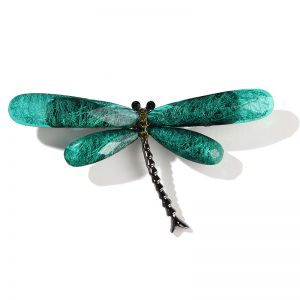 1559 Beautiful Dragonfly brooch in Green