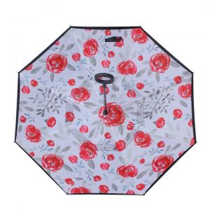 Red Roses Upside Down Umbrella F973
