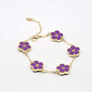 EUR154 five petals bracelet in Purple