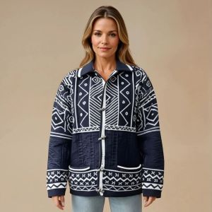 Nordic Knit Oversized Toggle Cardigan
