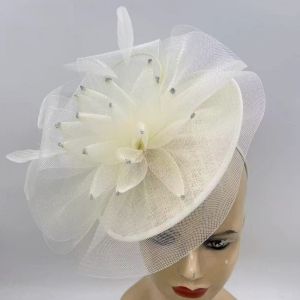 Pillbox Fascinator with Crinoline Floral Swirls