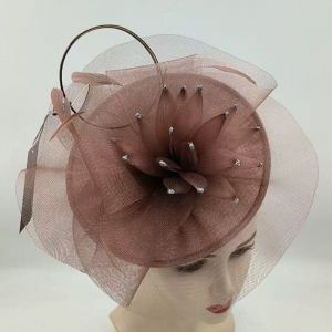 Pillbox Fascinator with Crinoline Floral Swirls