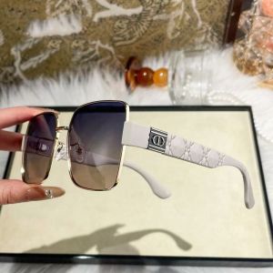 Oversized Square Gold Metal Frame Sunglasses