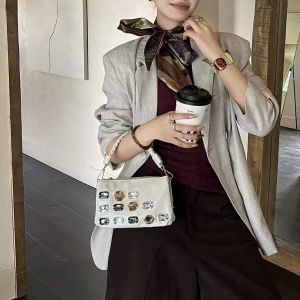 Metallic Jewells Embellished Mini Handbag