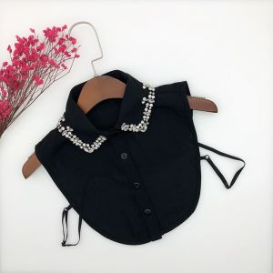 7740 Black collar with crystals