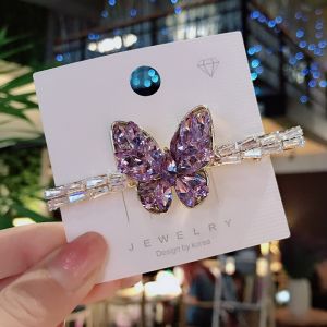 SS08 Crystal butterfly hair clip in Purple