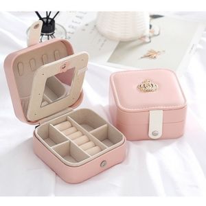 PUR031 crowned jewellery box in Pink