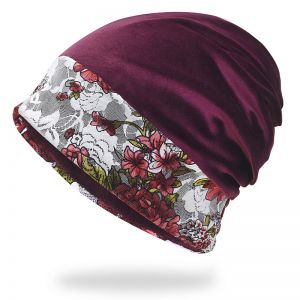 003 snood/ headband in Purple velvet lace floral