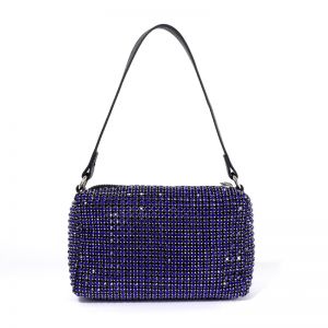 6683 Full crystal jewelled bag in Navy